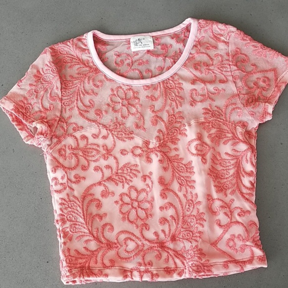 2/$30 Urban outfitters lace mesh crop top size M